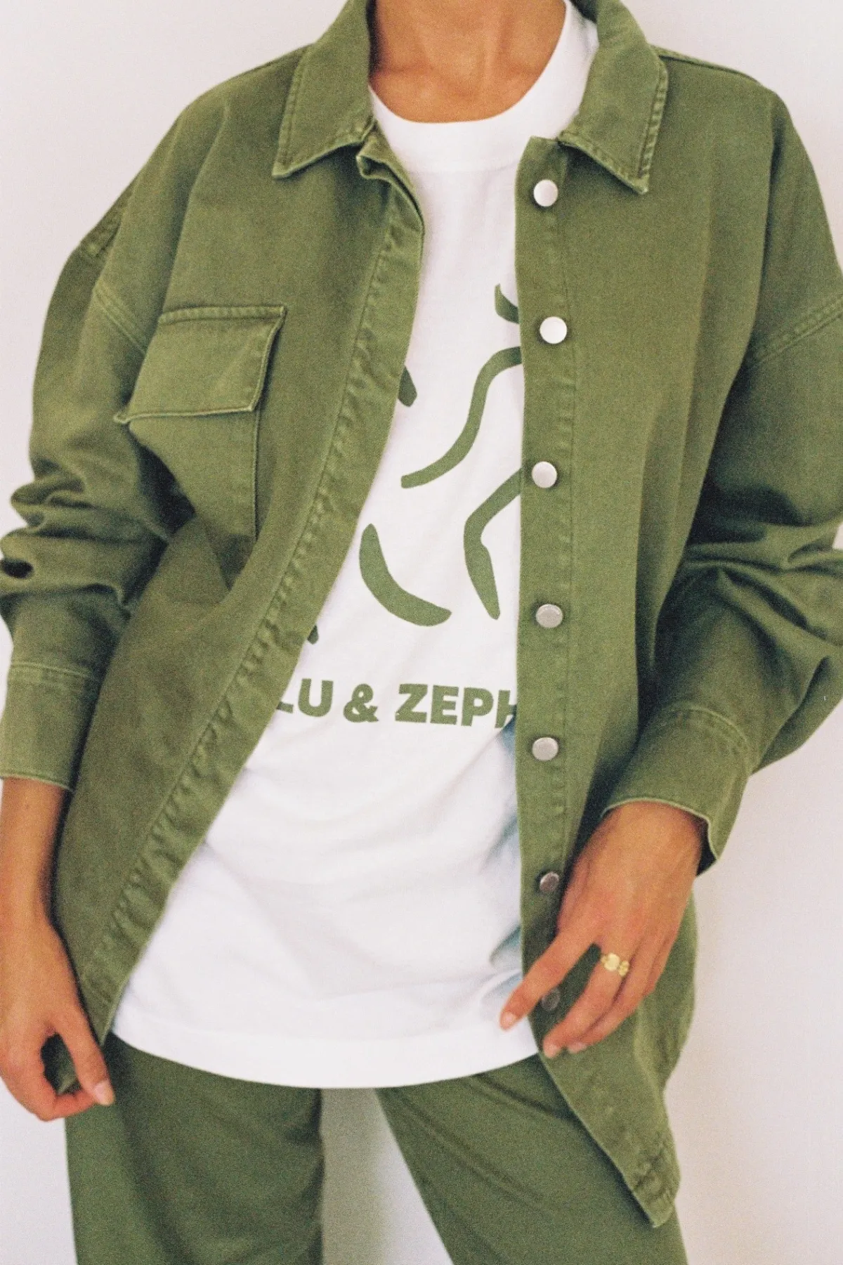 Zulu & Zephyr Sports Tee - Olive sold by Zulu and Zephyr product image thumbnail 2
