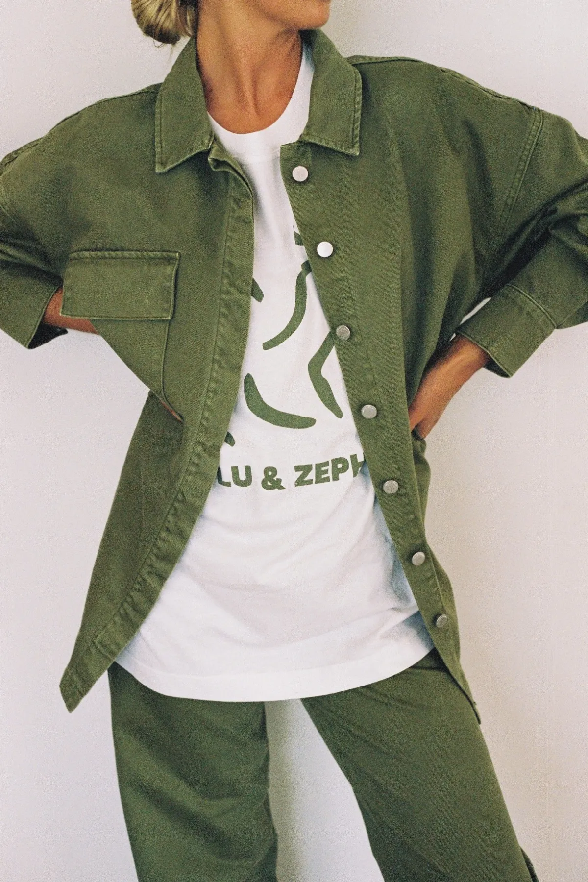 Zulu & Zephyr Sports Tee - Olive sold by Zulu and Zephyr product image thumbnail 4