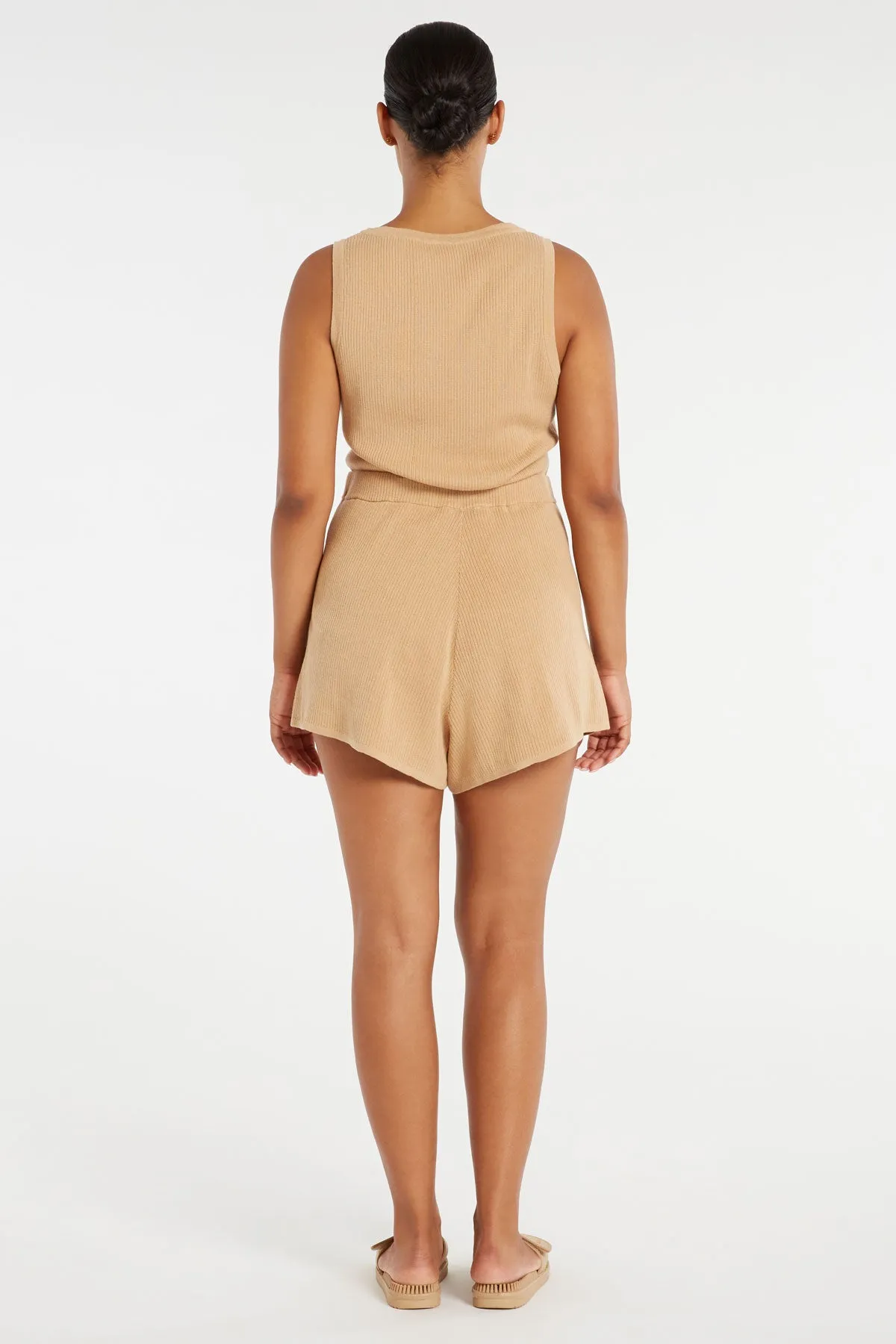 Signature Rib Knit Short - Tan sold by Zulu and Zephyr product image thumbnail 4