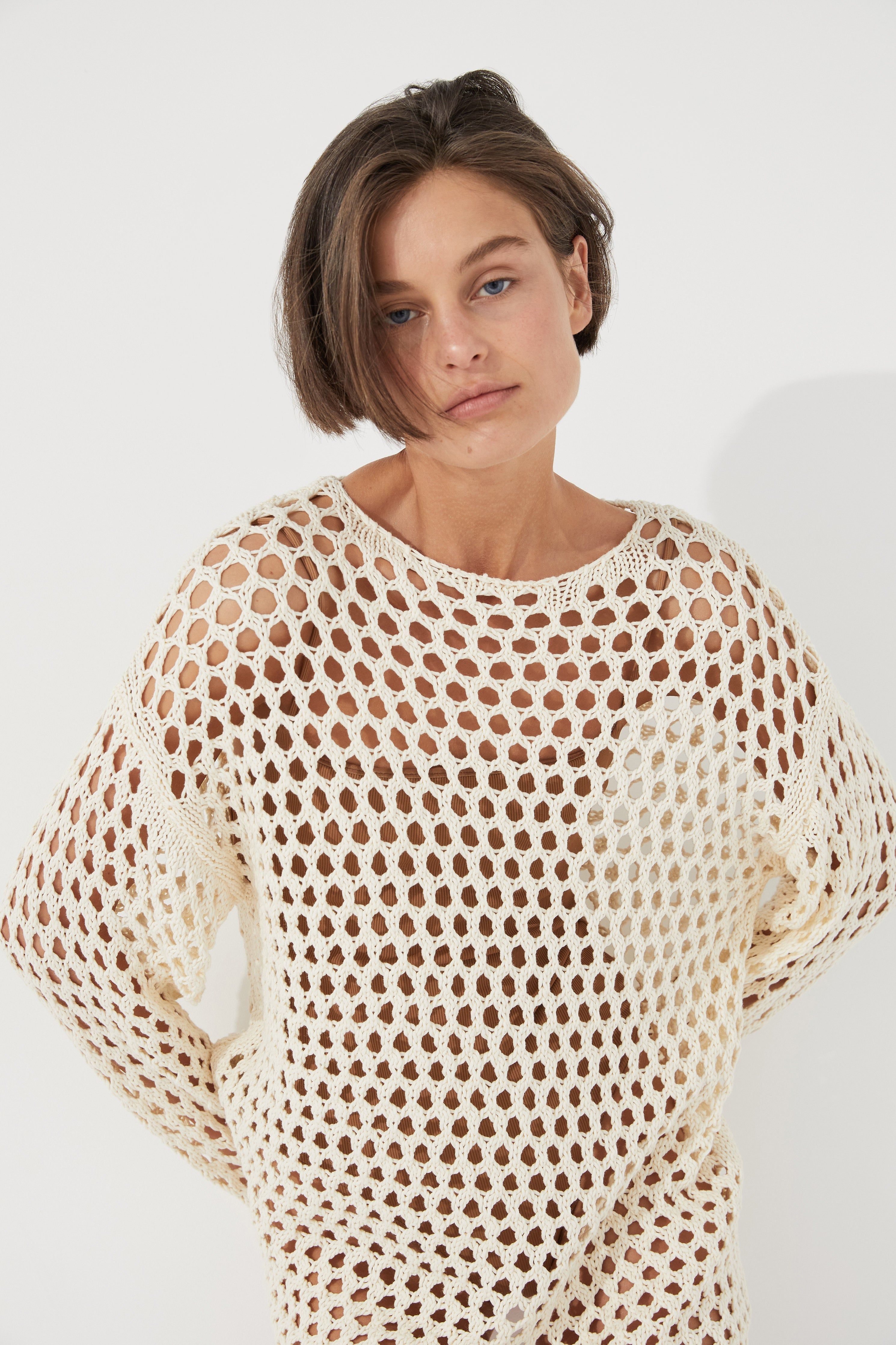 Crochet Top - Stone sold by Zulu and Zephyr product image thumbnail 4