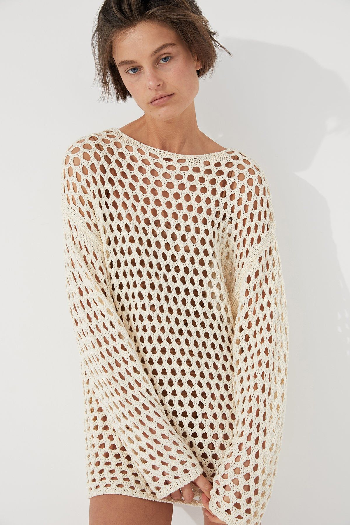 Crochet Top - Stone sold by Zulu and Zephyr