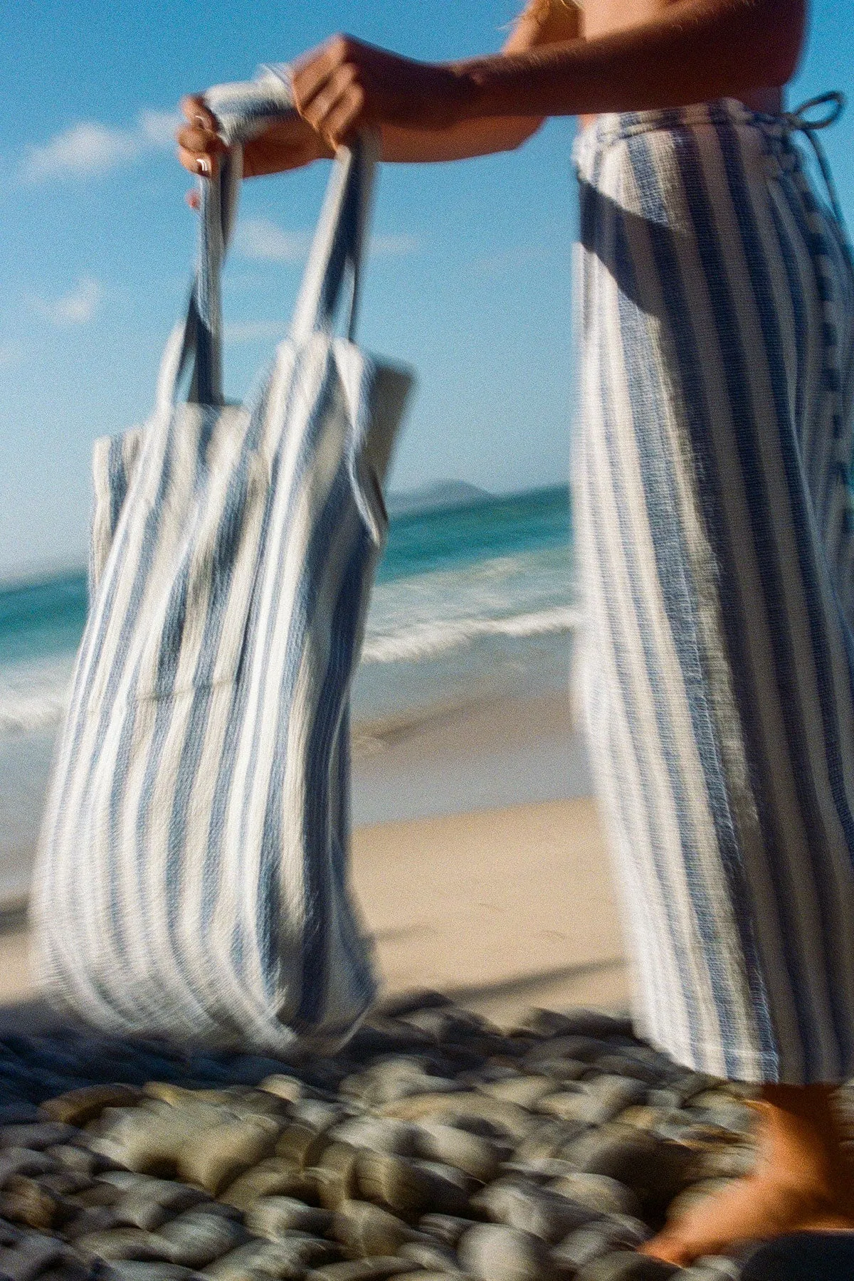 Marine Stripe Tote Bag sold by Zulu and Zephyr product image thumbnail 5