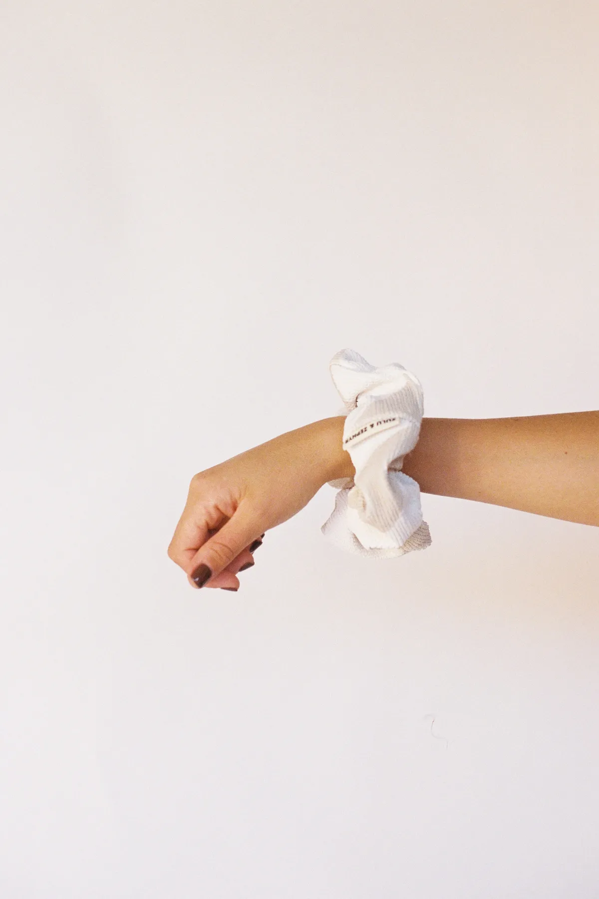 Zulu & Zephyr Logo Scrunchie - Husk Stripe sold by Zulu and Zephyr product image thumbnail 2