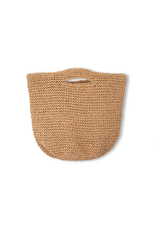 Round Straw Bag - Natural sold by Zulu and Zephyr