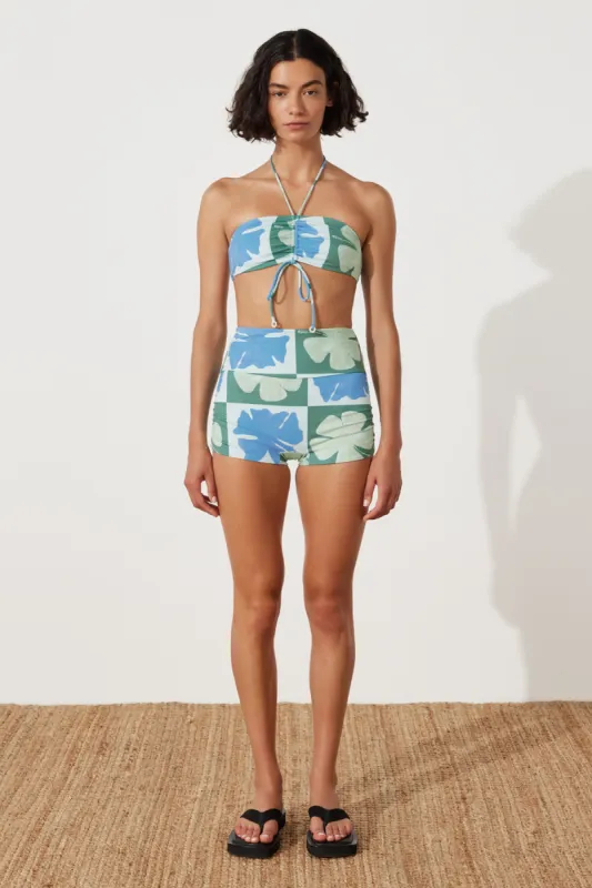 Hibiscus Rouched Boy Short sold by Zulu and Zephyr