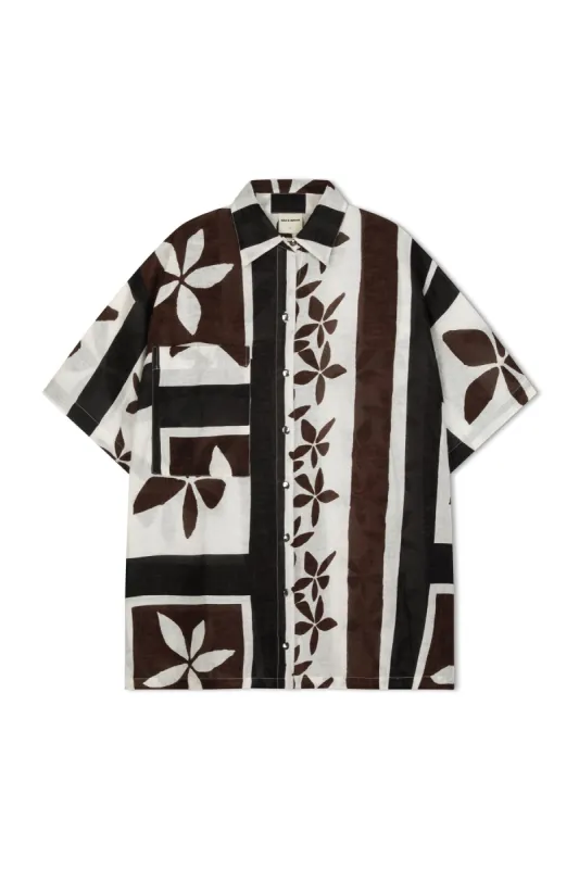 Sarong Flower Linen Shirt sold by Zulu and Zephyr