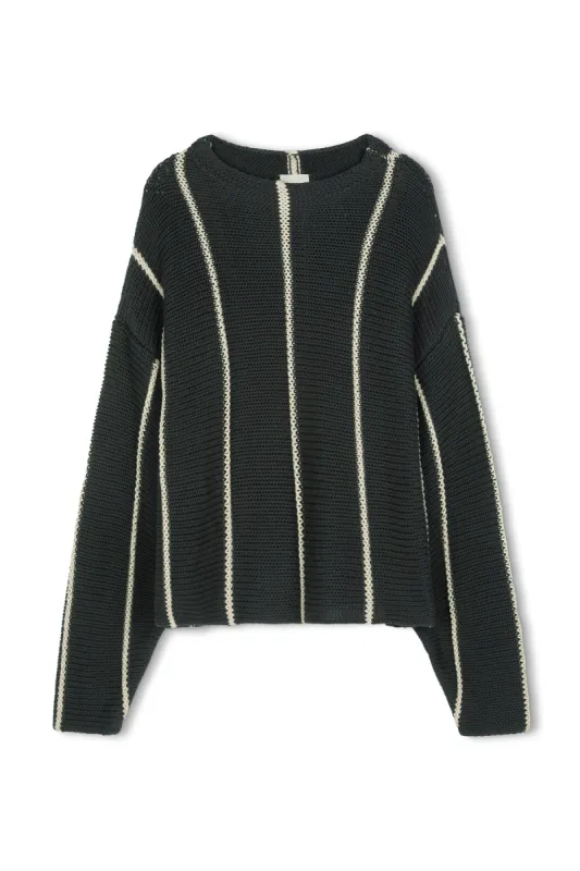 Charcoal Stripe Knit Jumper sold by Zulu and Zephyr