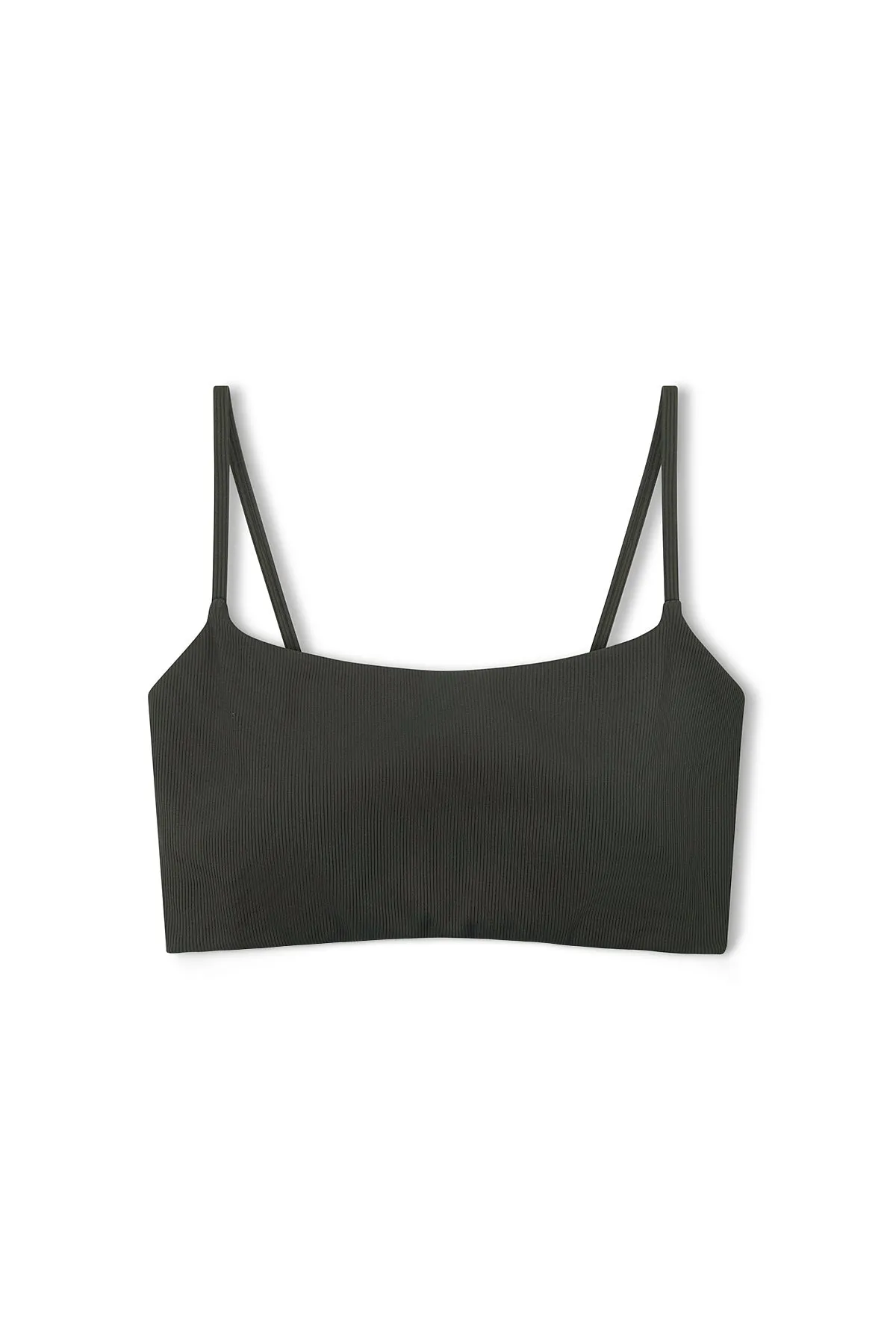 Charcoal Rib Longline Bralette sold by Zulu and Zephyr