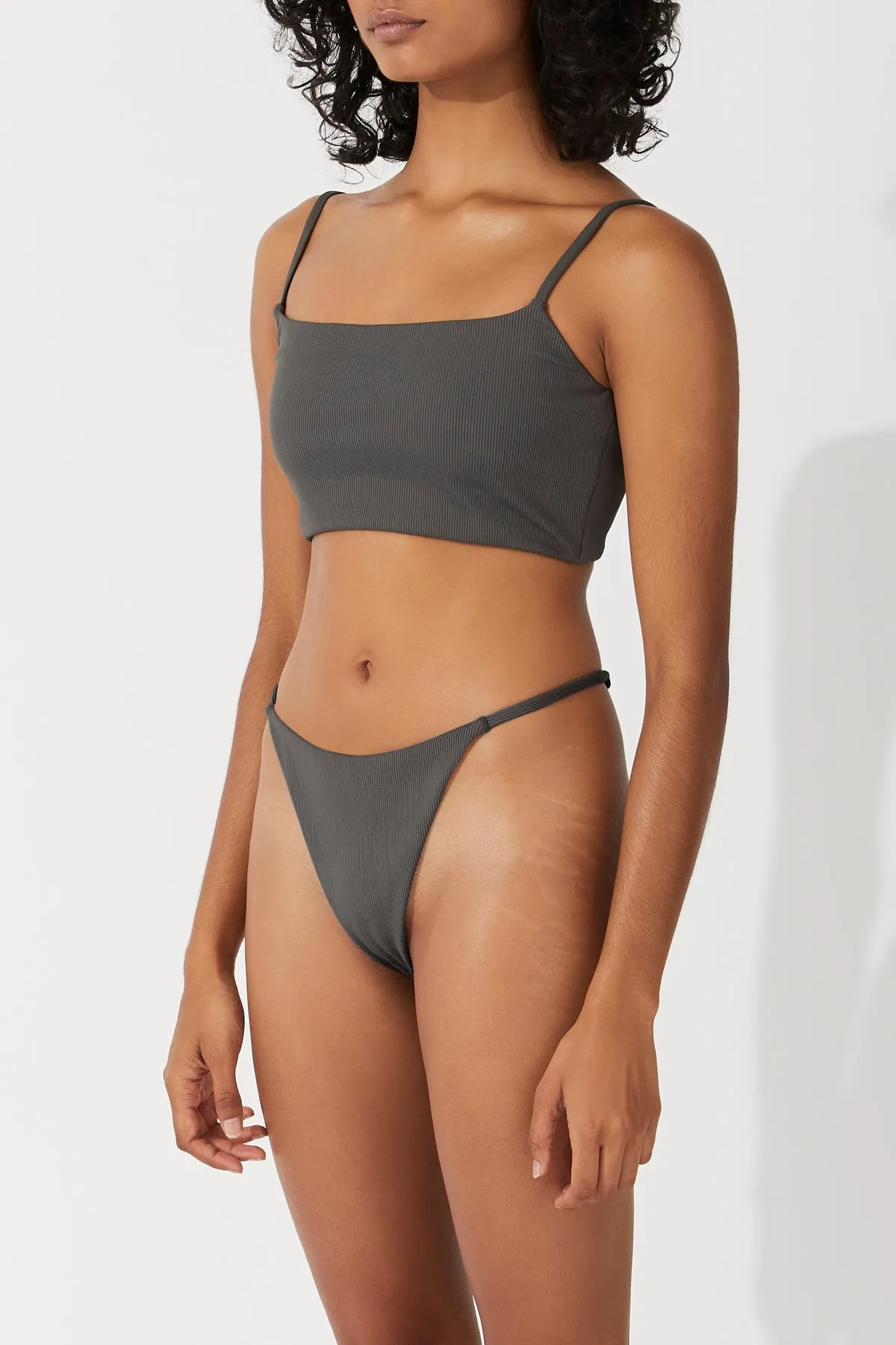 Charcoal Rib Longline Bralette sold by Zulu and Zephyr product image thumbnail 5