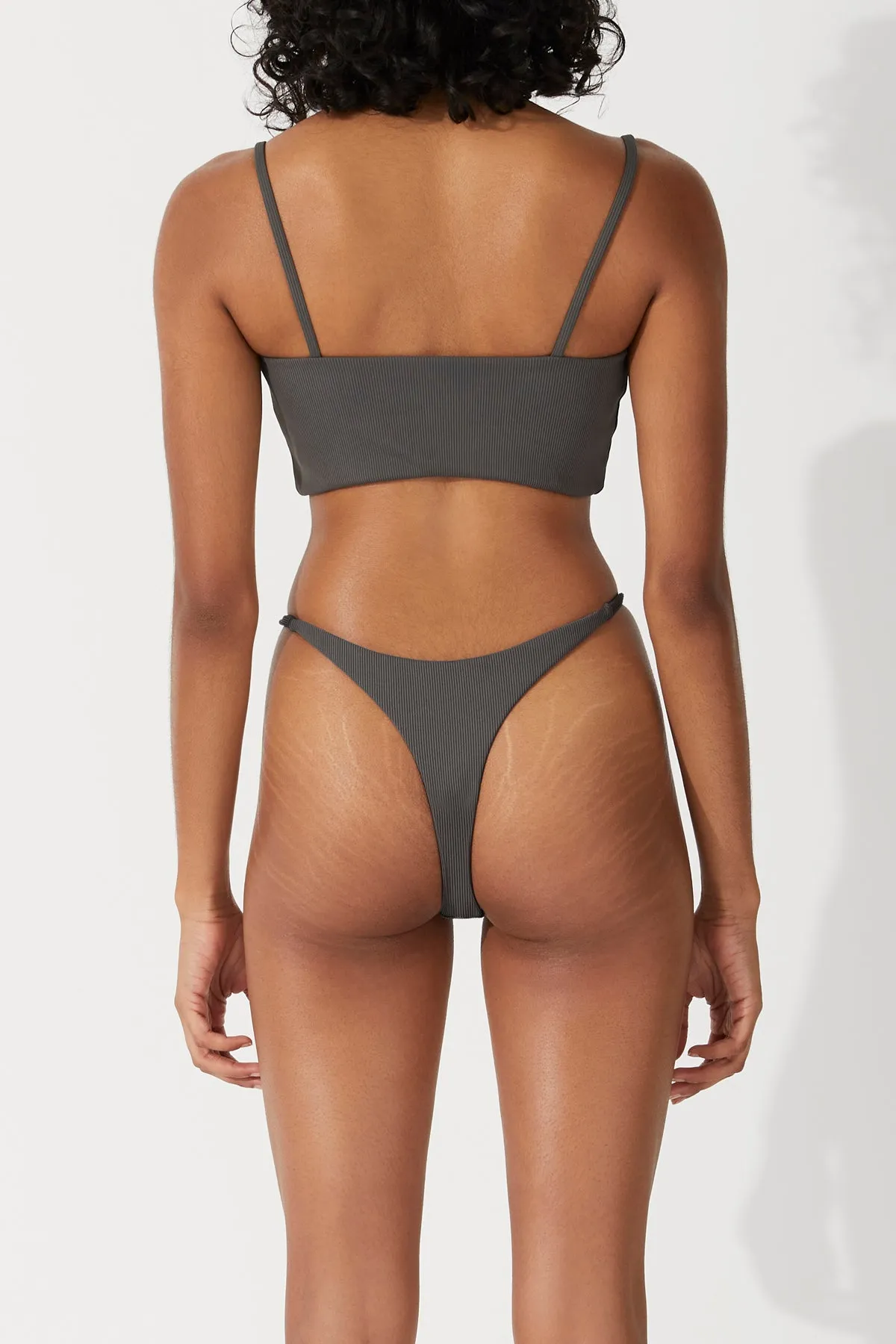 Charcoal Rib Longline Bralette sold by Zulu and Zephyr product image thumbnail 4