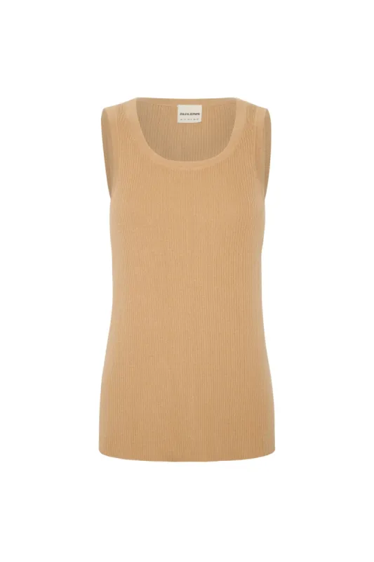 Signature Rib Knit Tank - Tan sold by Zulu and Zephyr