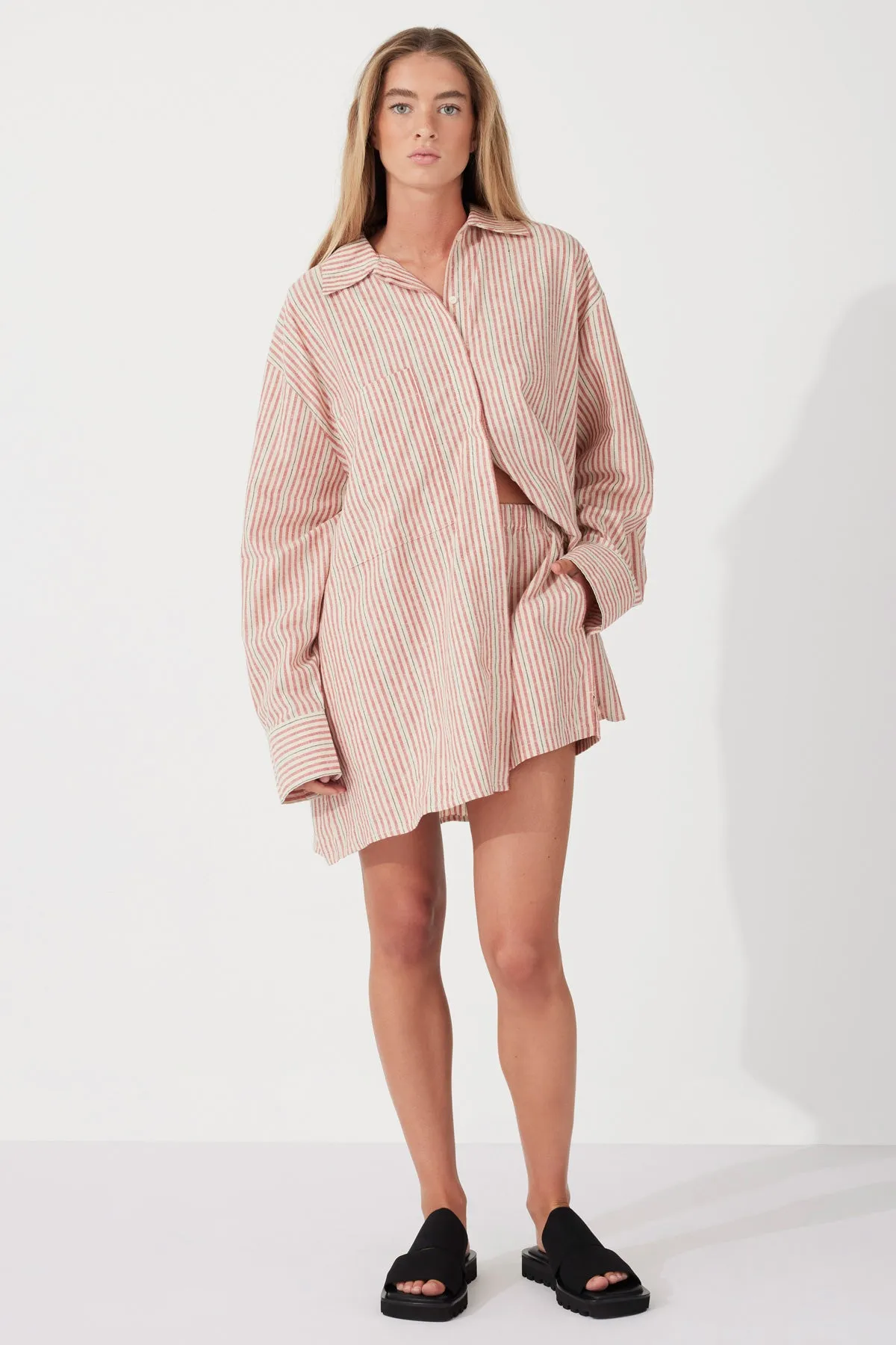 Chilli Stripe Hemp Blend Short sold by Zulu and Zephyr product image thumbnail 3