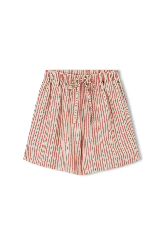 Chilli Stripe Hemp Blend Short sold by Zulu and Zephyr