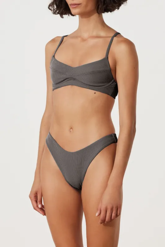 Charcoal Stripe Curve Brief sold by Zulu and Zephyr