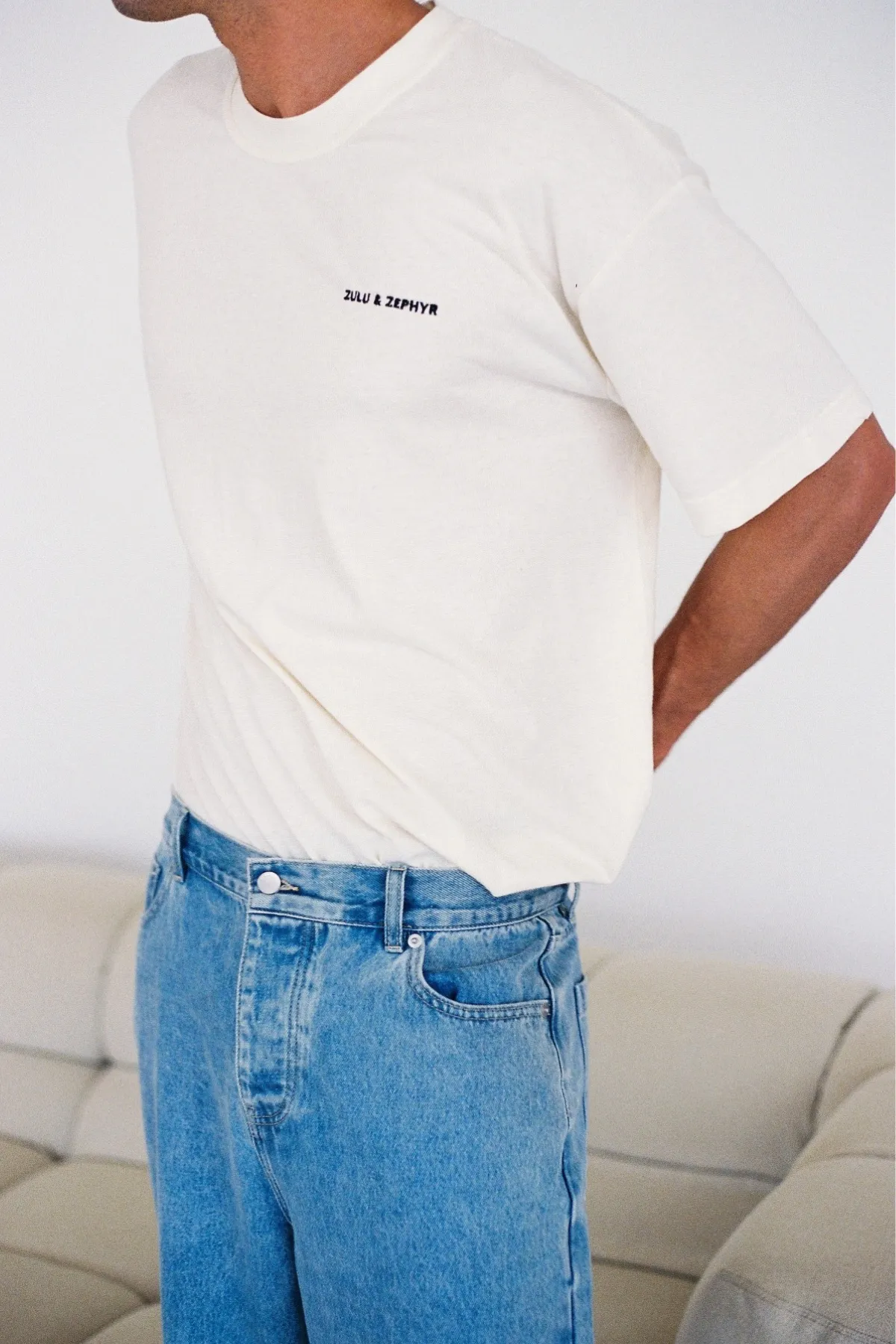 Zulu & Zephyr Logo Tee - Warm White sold by Zulu and Zephyr product image thumbnail 3