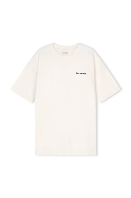 Zulu & Zephyr Logo Tee - Warm White sold by Zulu and Zephyr