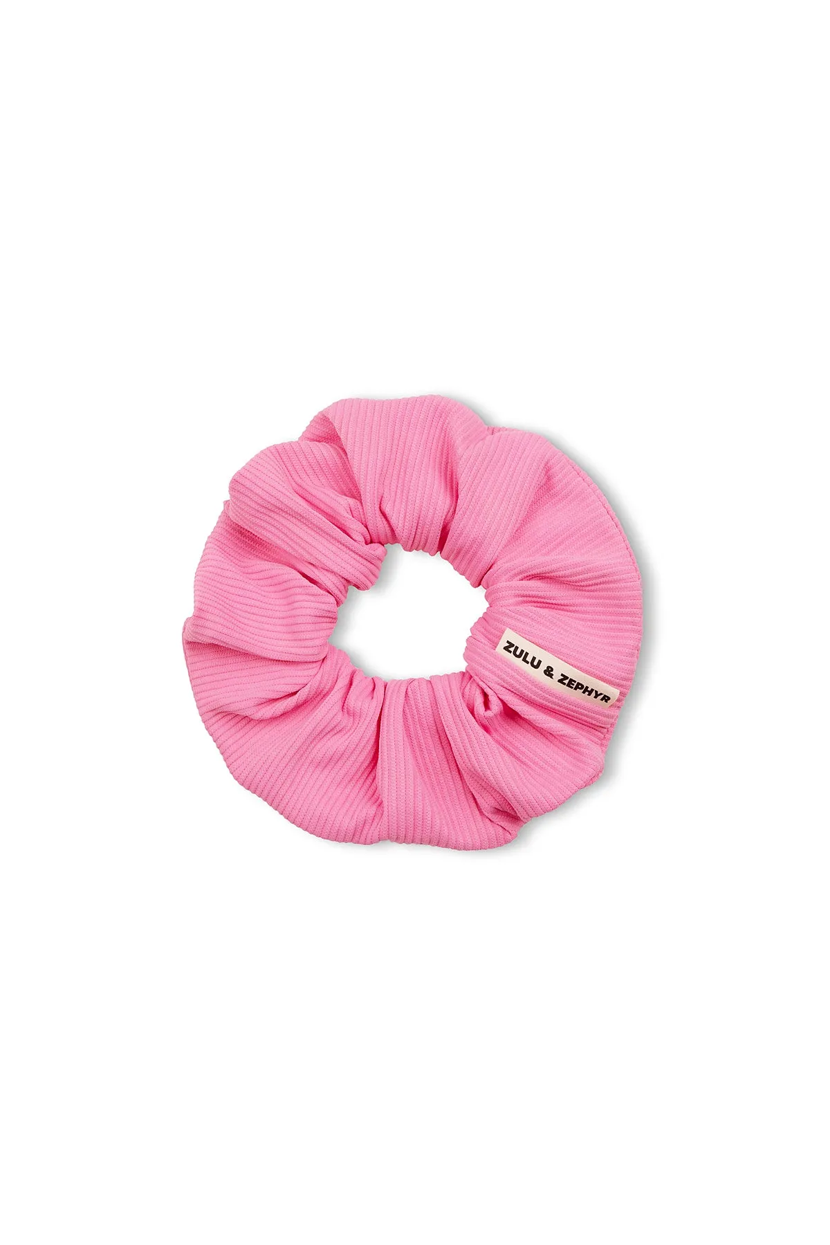 Signature Scrunchie - Flamingo Pink sold by Zulu and Zephyr