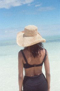 Raffia Wide Brim Hat - Natural sold by Zulu and Zephyr