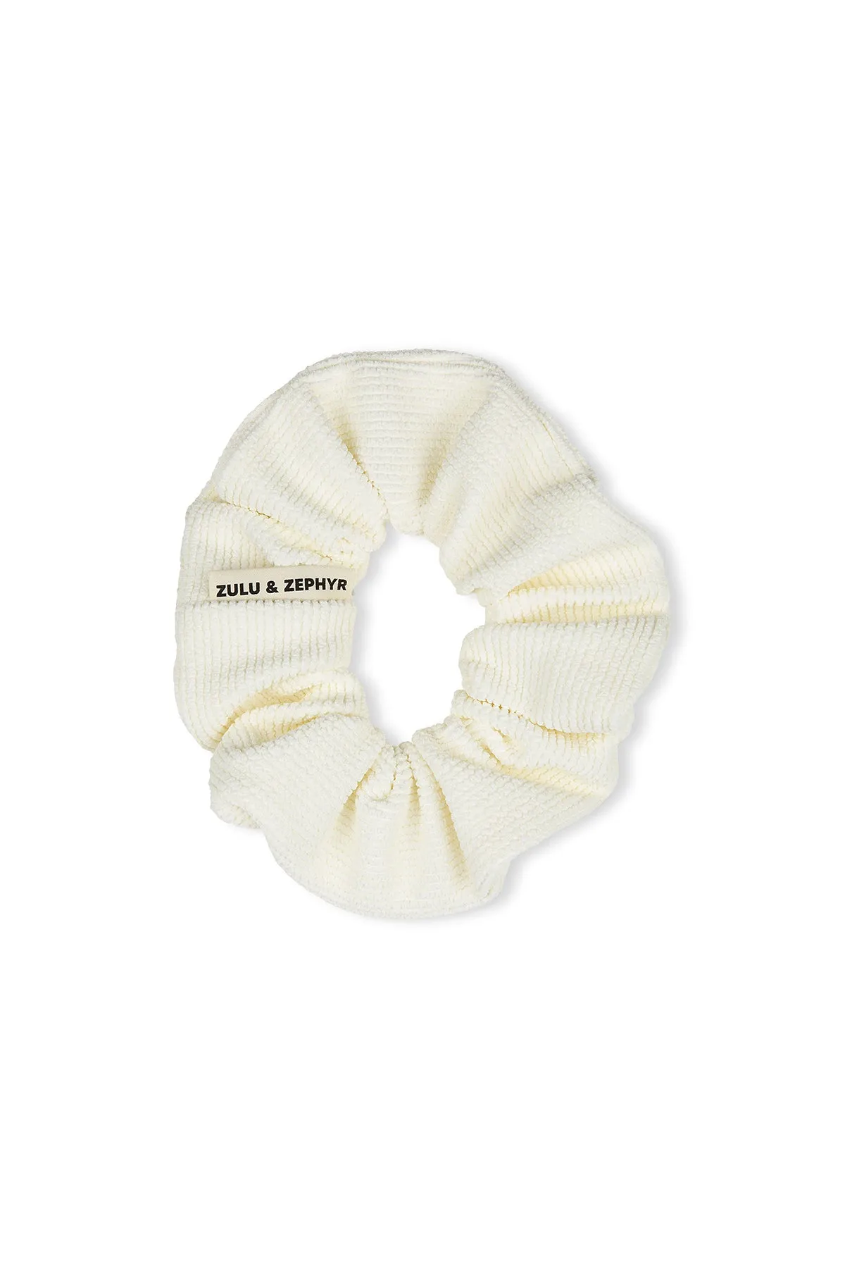 Zulu & Zephyr Logo Scrunchie - Milk sold by Zulu and Zephyr