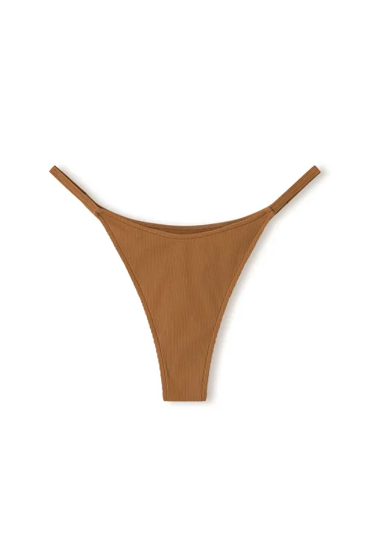 Almond Rib Curve Thong sold by Zulu and Zephyr