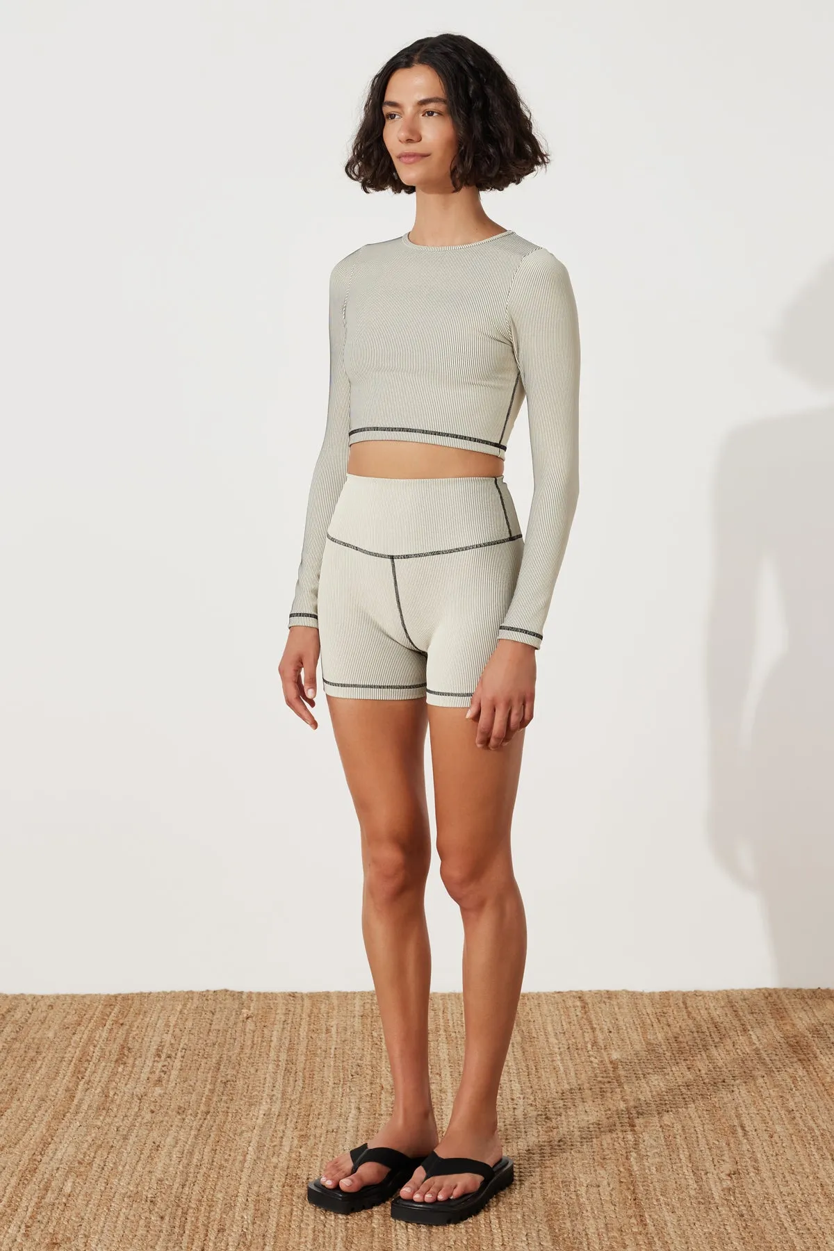 Stripe Rib Top - Coconut sold by Zulu and Zephyr product image thumbnail 5