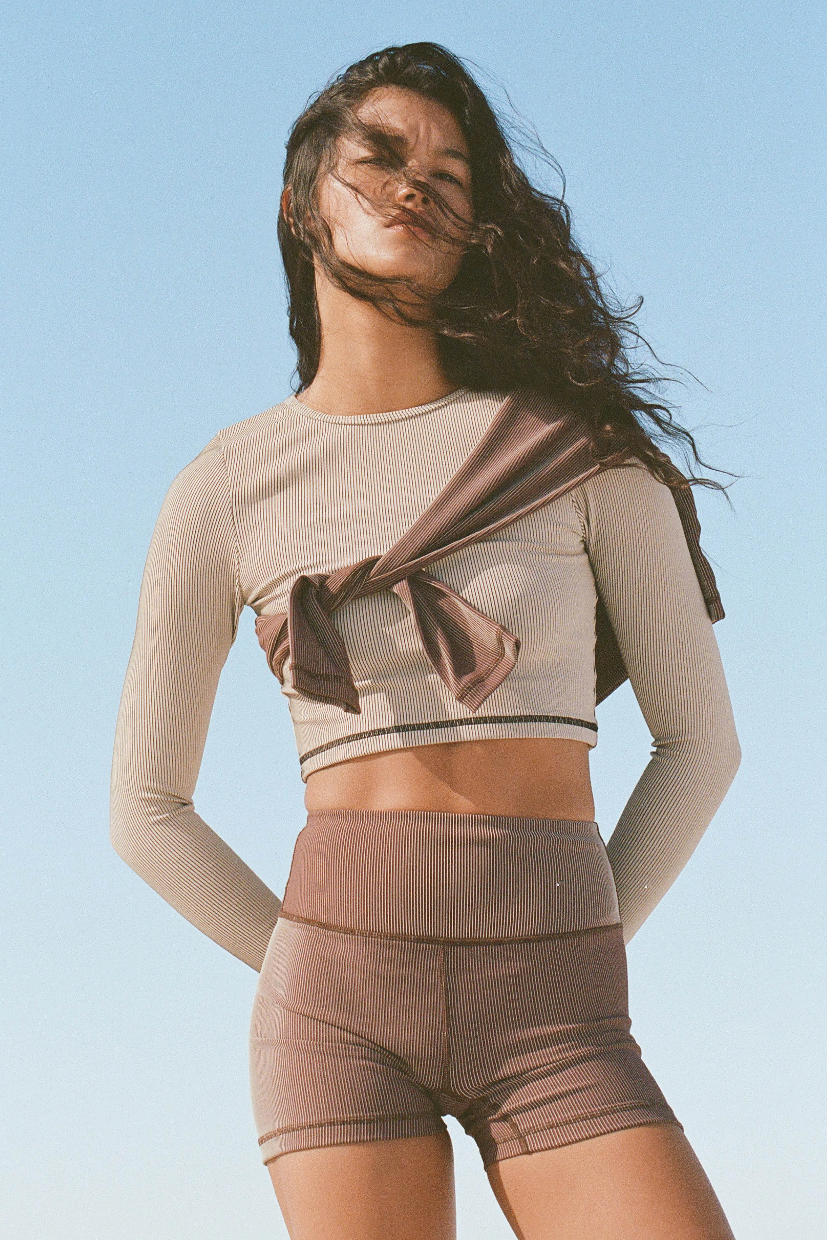 Stripe Rib Top - Coconut sold by Zulu and Zephyr product image thumbnail 2