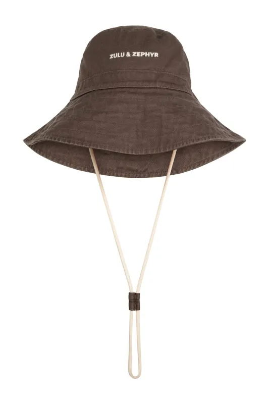 ZZ Logo Bucket Hat - Cocoa sold by Zulu and Zephyr