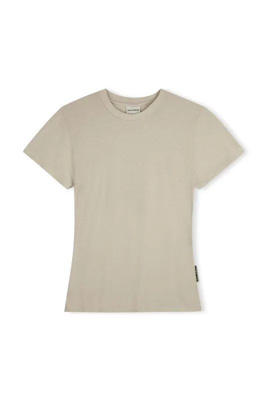 Rib Hemp Jersey T-Shirt - Husk sold by Zulu and Zephyr
