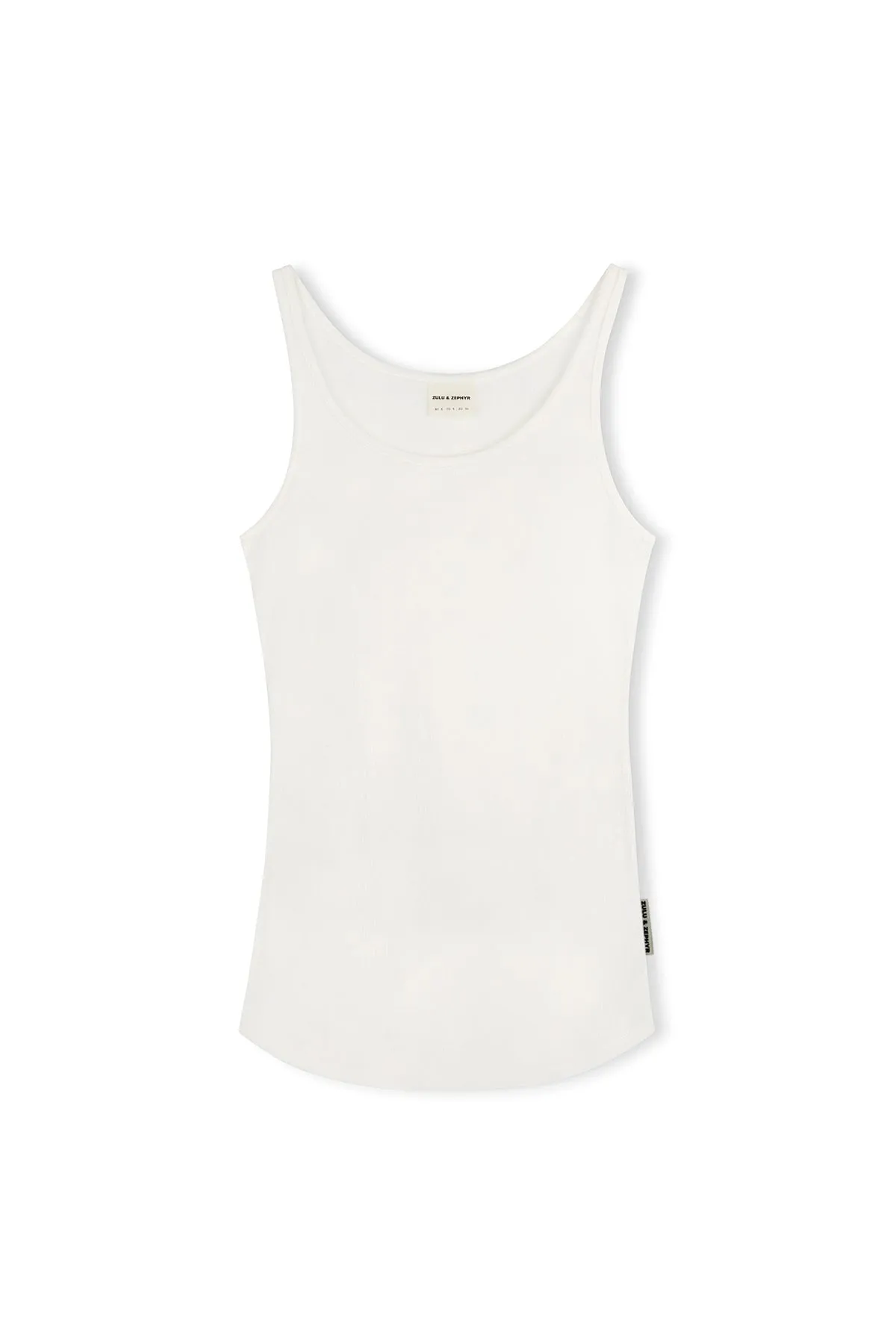Rib Hemp Jersey Tank - White sold by Zulu and Zephyr