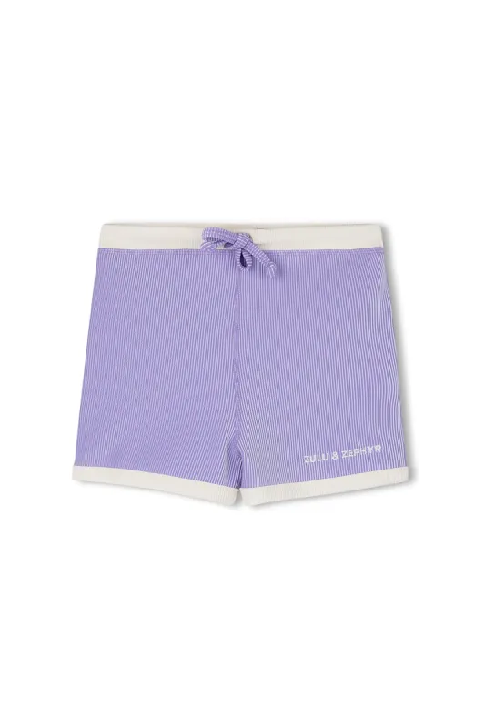 Mini Stripe Rib Surf Short - Grape sold by Zulu and Zephyr