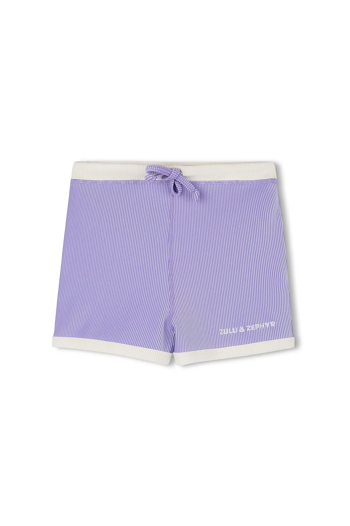 Mini Stripe Rib Surf Short - Grape sold by Zulu and Zephyr