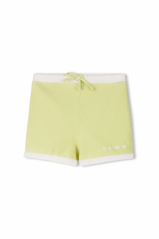 Mini Stripe Rib Surf Short - Citrus sold by Zulu and Zephyr