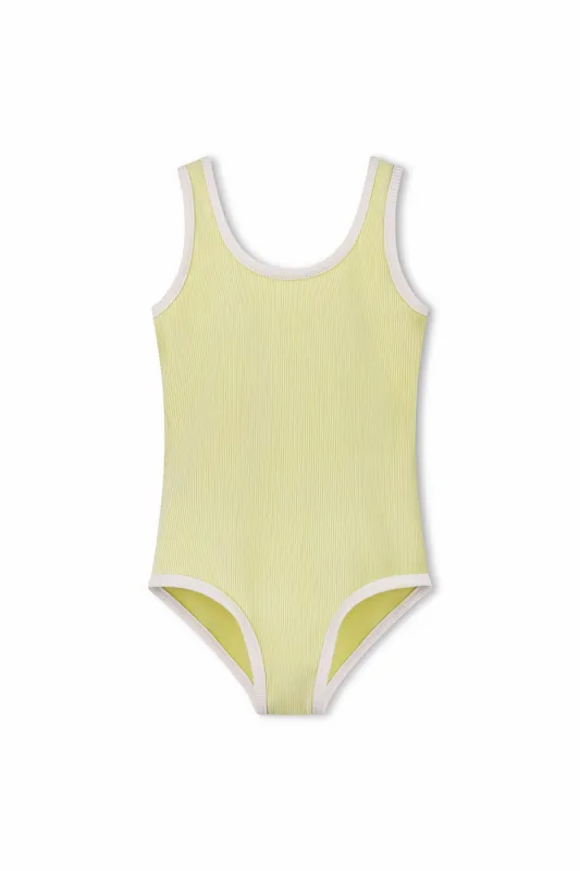 Mini Stripe Rib Scoop One Piece - Citrus sold by Zulu and Zephyr