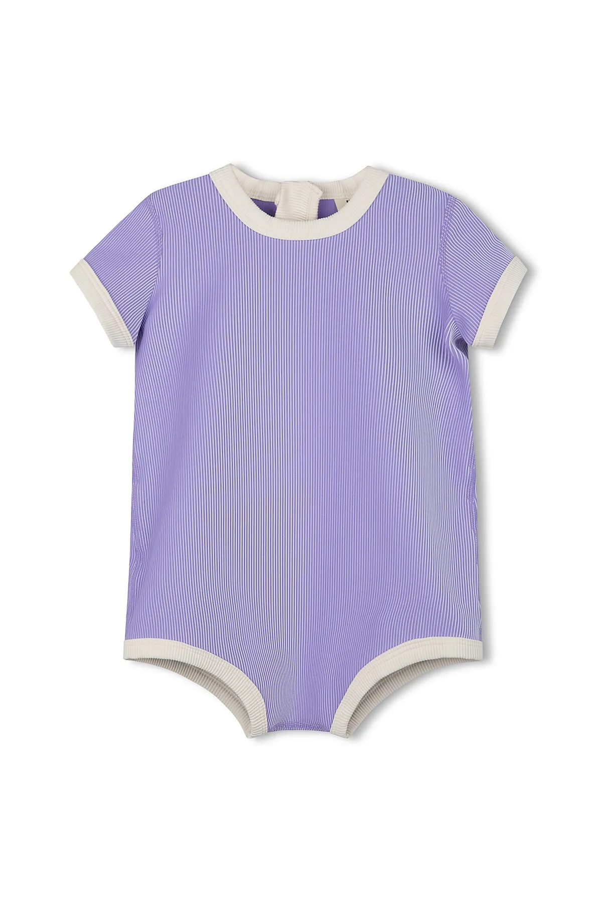 Mini Stripe Rib Infant Onesie - Grape sold by Zulu and Zephyr