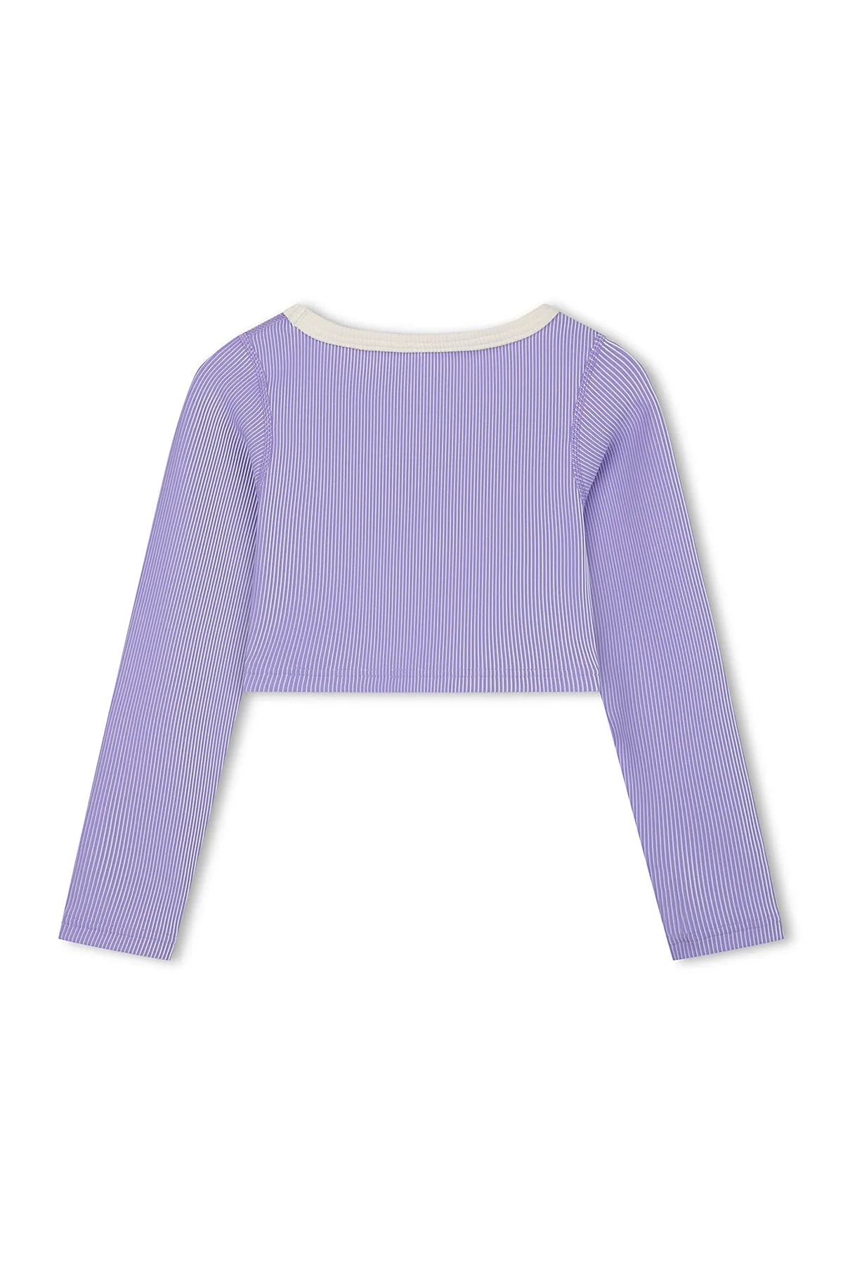 Mini Stripe Rib Crop Rashie - Grape sold by Zulu and Zephyr product image thumbnail 2
