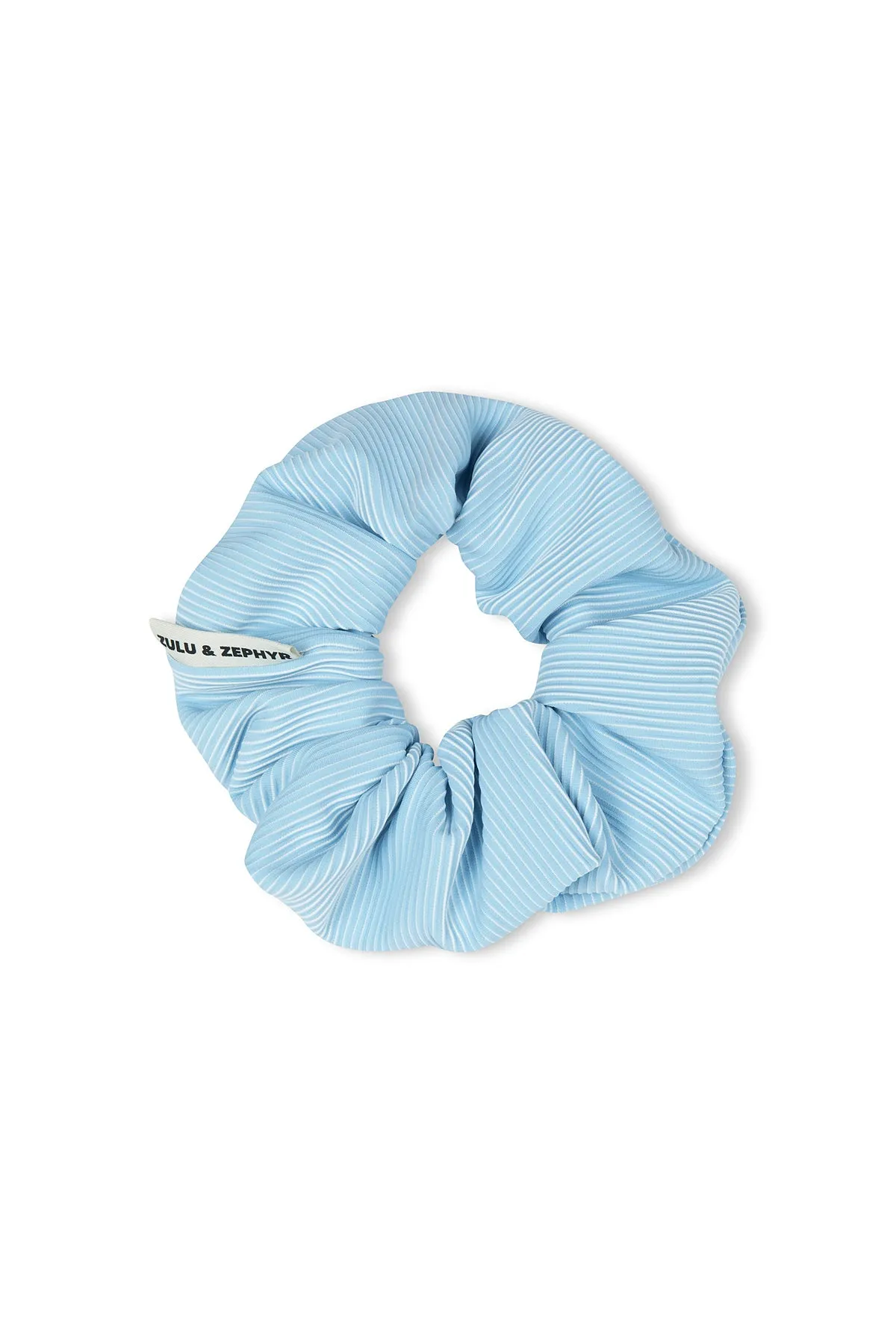 Signature Stripe Scrunchie - Shallow Blue sold by Zulu and Zephyr