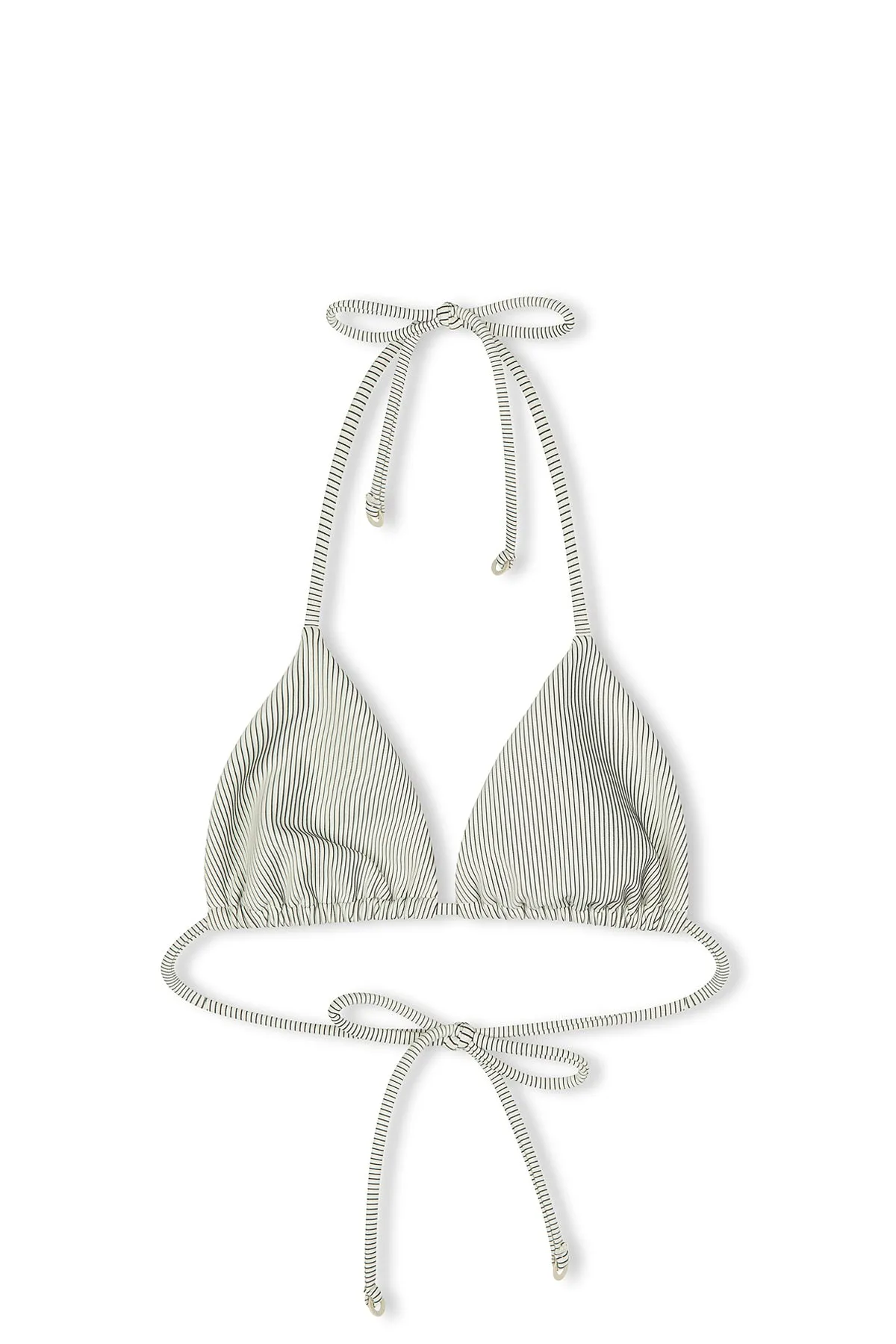 Signature Stripe Tie Triangle Top - Coconut sold by Zulu and Zephyr