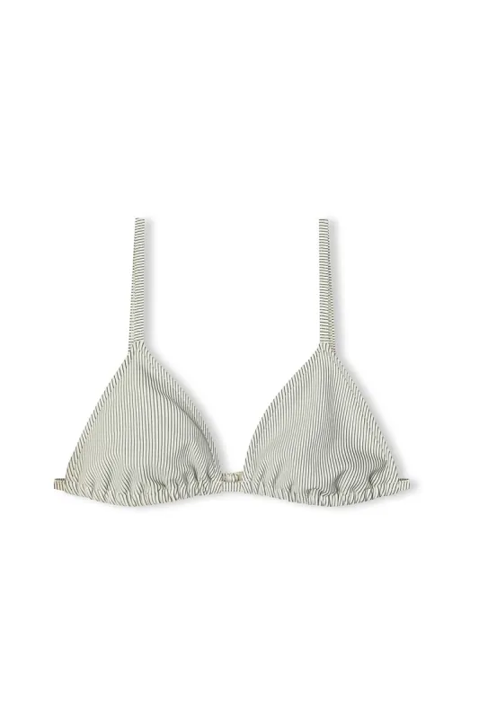 Signature Stripe Simple Triangle Top - Coconut sold by Zulu and Zephyr