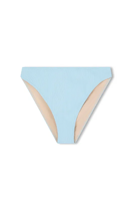 Signature Stripe High Cut Brief - Shallow Blue sold by Zulu and Zephyr