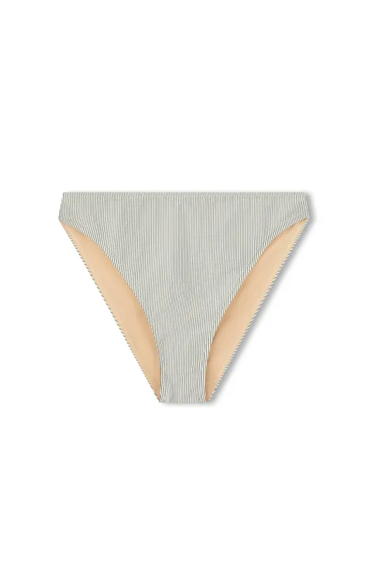 Signature Stripe High Cut Brief - Coconut sold by Zulu and Zephyr