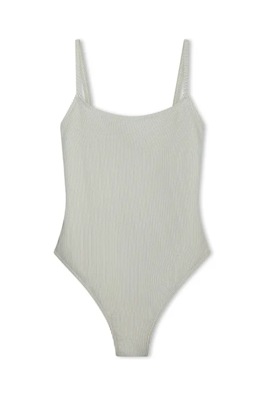 Signature Stripe Simple One Piece - Coconut sold by Zulu and Zephyr