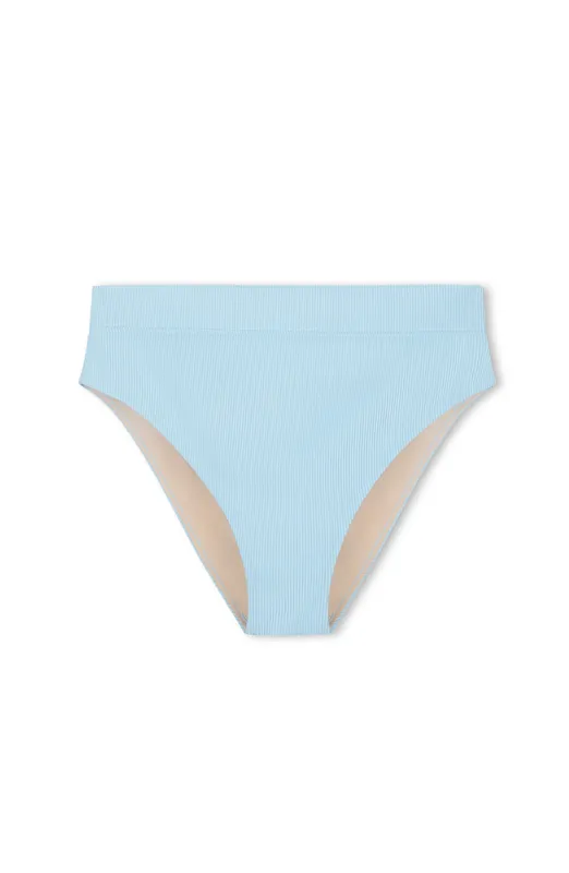Signature Stripe High Waisted Brief - Shallow Blue sold by Zulu and Zephyr
