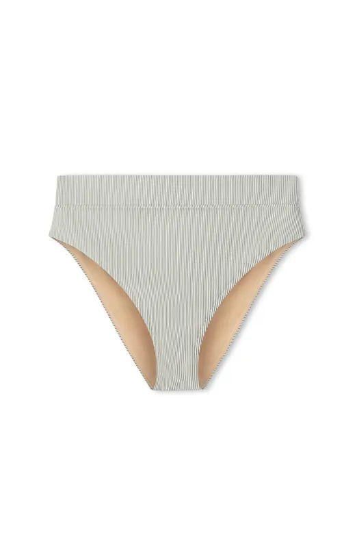 Signature Stripe High Waisted Brief - Coconut sold by Zulu and Zephyr