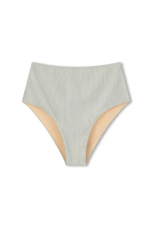 Signature Stripe High Full Brief - Coconut sold by Zulu and Zephyr