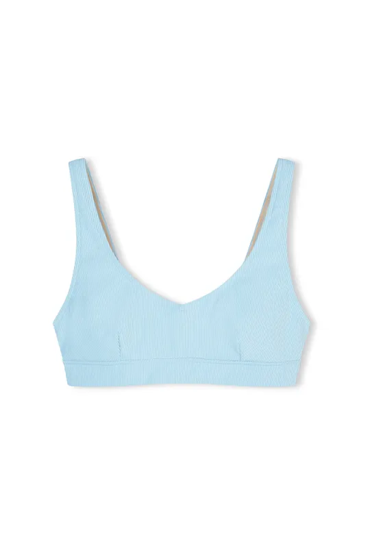 Signature Stripe Waistband Bralette Top - Shallow Blue sold by Zulu and Zephyr