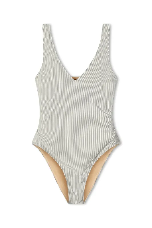 Signature Stripe Bikini One Piece - Coconut sold by Zulu and Zephyr