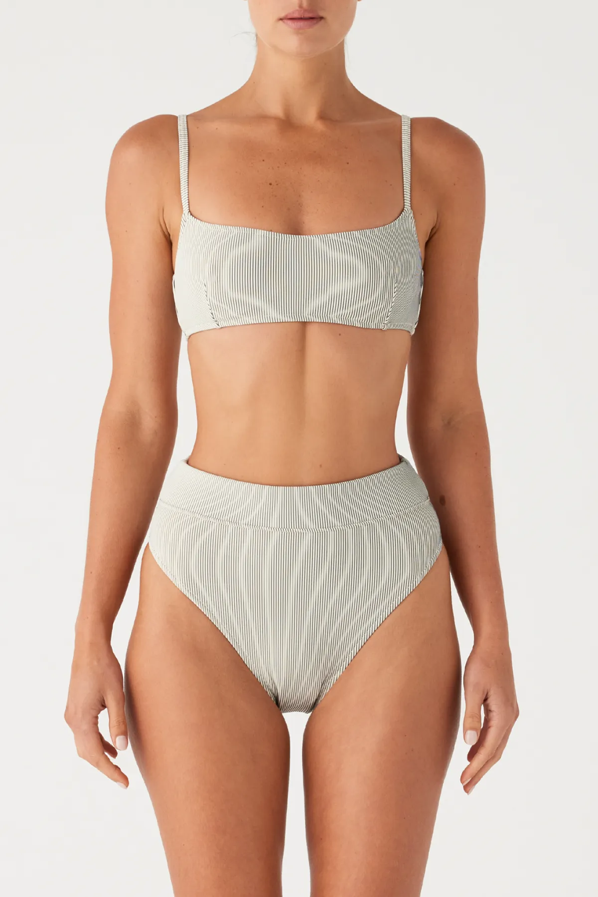 Signature Stripe Bralette Top - Coconut sold by Zulu and Zephyr product image thumbnail 2