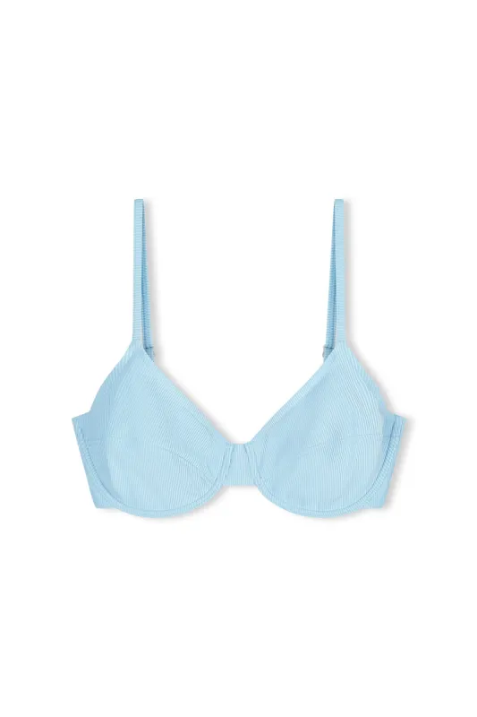 Signature Stripe Balconette Bra Cup Top - Shallow Blue sold by Zulu and Zephyr