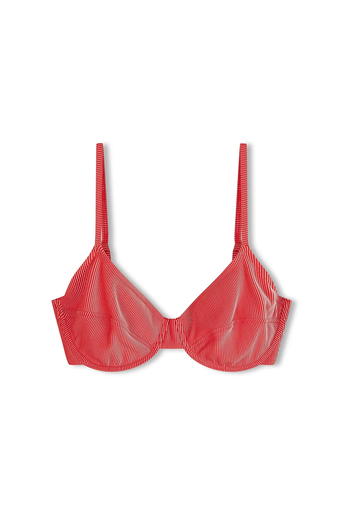 Signature Stripe Balconette Bra Cup Top - Chilli Red sold by Zulu and Zephyr product image thumbnail 5