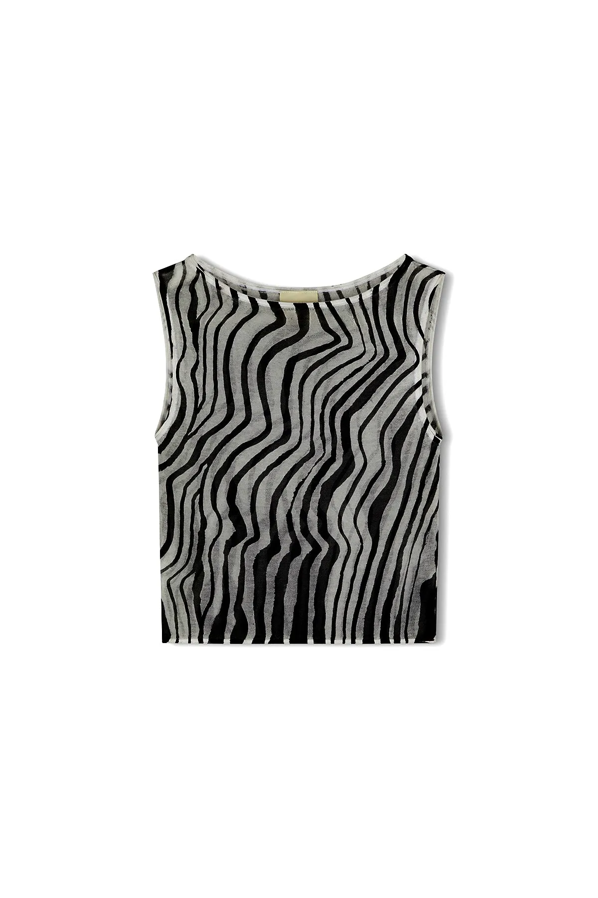 Ripple Stripe Cotton Blend Knit Crop Top sold by Zulu and Zephyr product image thumbnail 2